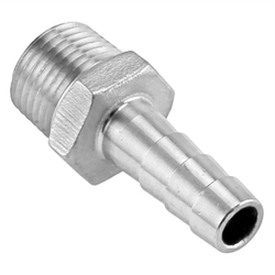 Stainless Steel Hose Barb - 1/2" Male NPT to 3/8" Barb