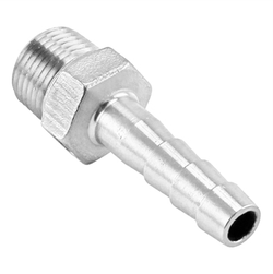 Stainless Steel Fitting - 1/4" Male NPT X 1/4" OD Barb