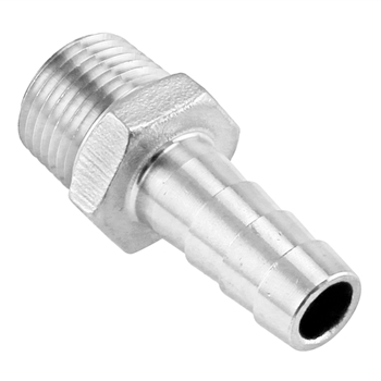 Stainless Steel Fitting - 3/8" Male NPT X 3/8" OD Barb