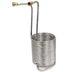 Stainless Steel Immersion Wort Chiller - 50’ of 3/8” (Garden Hose Fittings)