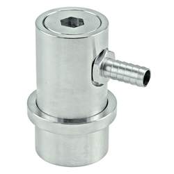 Stainless Steel Machined Ball Lock Liquid Disconnect - 1/4" OD Barb