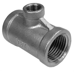 Stainless Steel Tee - 1/8" Female NPT to Two 1/2" Female NPT