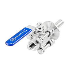 Ss Brewtech Stainless Steel 3PC Whirlpool Ball Valve - 1.5" TC X 1/2" Female NPT