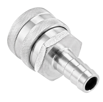 Stainless Steel Female Quick Disconnect Fitting - 1/2" OD Barb