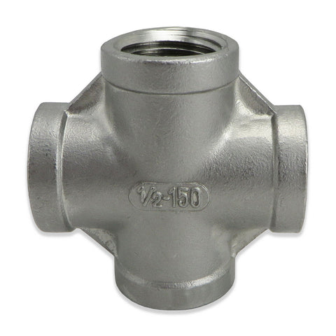 Stainless Steel Cross - 1/2" FPT