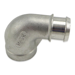 Stainless Steel High Flow Elbow - 1/2" FPT to 1/2" High Flow Barb