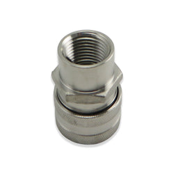Stainless Steel Fitting - Female Quick Disconnect to 1/2" FPT 