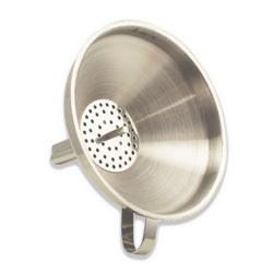 Stainless Steel Funnel with Strainer - 5 3/4"