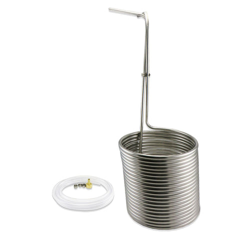 Stainless Steel Immersion Wort Chiller - 50' of 3/8"