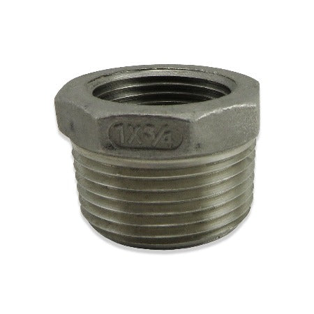 Stainless Steel Reducer - 1" MPT to 3/4" FPT
