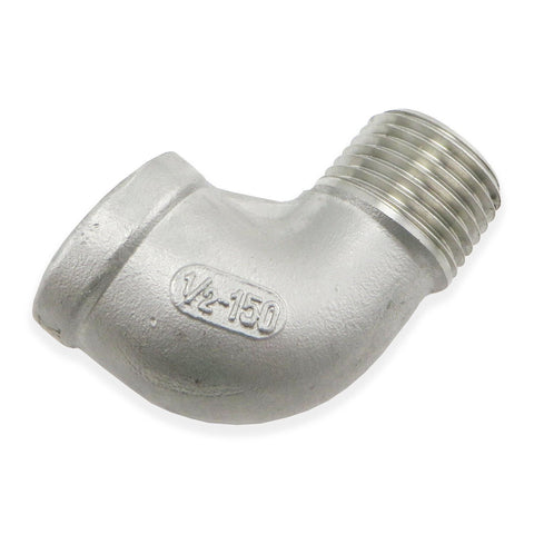 Stainless Steel Street Elbow - 1/2" MPT to 1/2" FPT