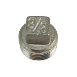 Stainless Steel Square Head Plug - 3/8"