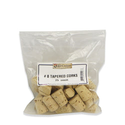 Tapered Wine Corks - No. 8 - 25 per bag
