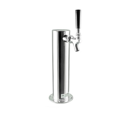 Taprite Stainless Steel Single Tap Beer Tower - SS Lever Faucet - #D4743TSS