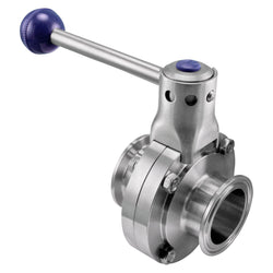 Stainless Steel Tri-Clover Pull Trigger Butterfly Valve - 1.5" TC