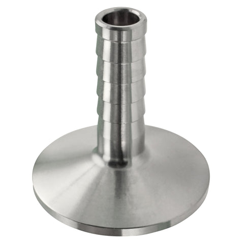 Stainless Steel Tri-Clover Fitting - 1.5" TC to 1/2" Barb