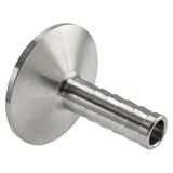 Stainless Steel Tri-Clover Fitting - 1.5" TC to 1/2" Barb