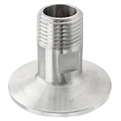 Stainless Steel Tri-Clover Fitting - 1.5" TC to 1/2" Male NPT