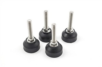Set of 4 Ss Brewtech Adjustable 3/8"threaded feet inserts (for legs)