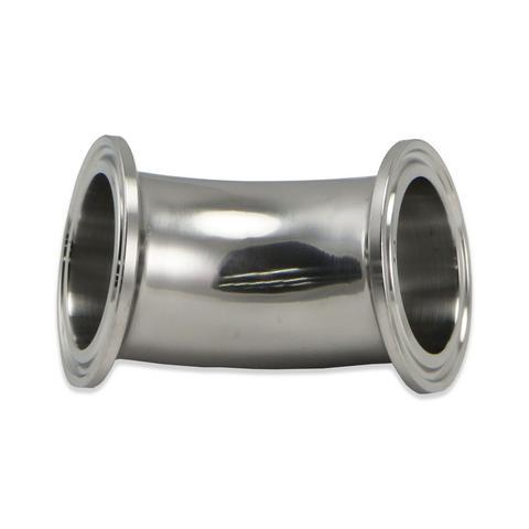 Stainless Steel Tri-Clover 45° Elbow – 3” TC