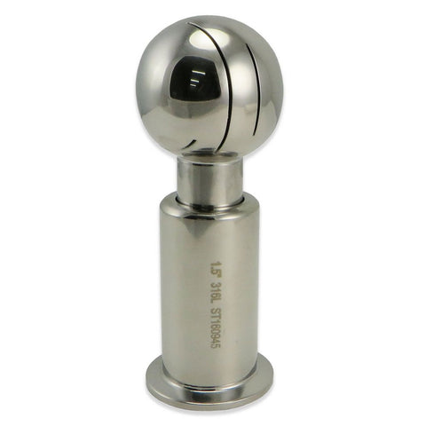 Stainless Steel Tri-Clover Rotating CIP Spray Ball – 2” TC
