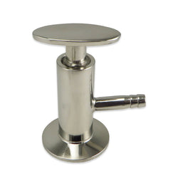 Stainless Steel Tri-Clover Sample Valve w/ 1/2” Barb – 2” TC