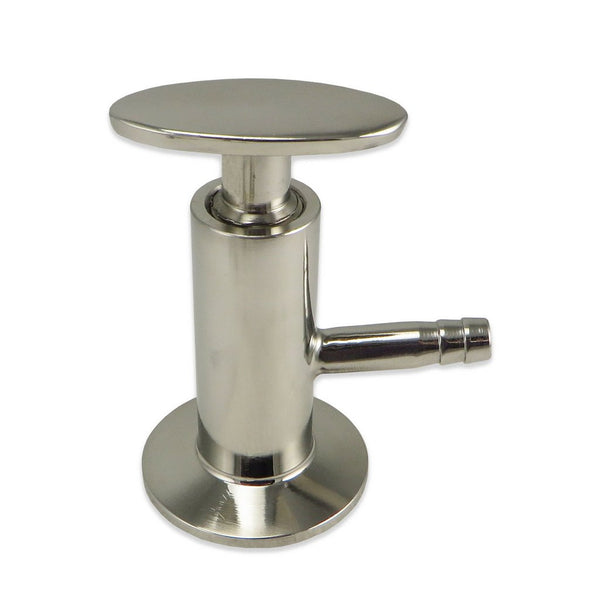 Stainless Steel Tri-Clover Sample Valve w/ 1/2” Barb – 2” TC